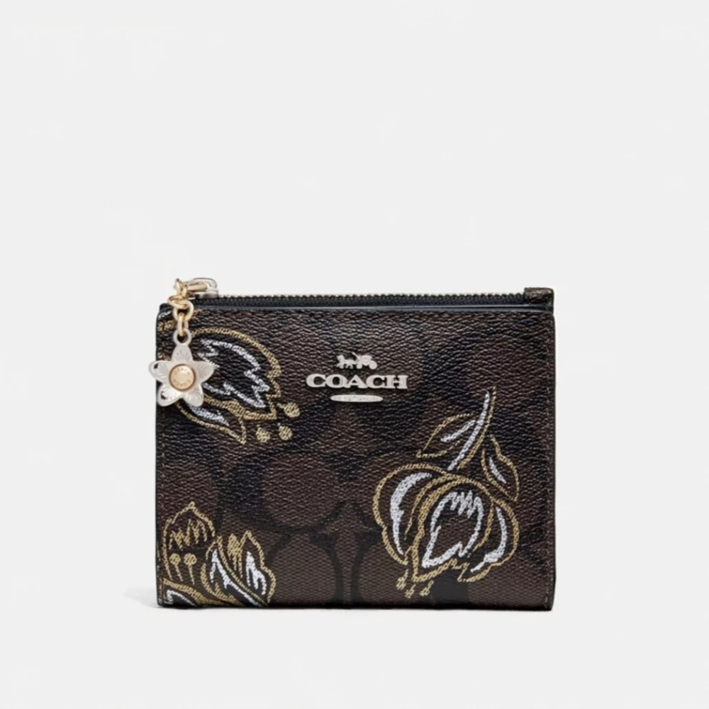 Coach Tulip Card Holder Zip Wallet